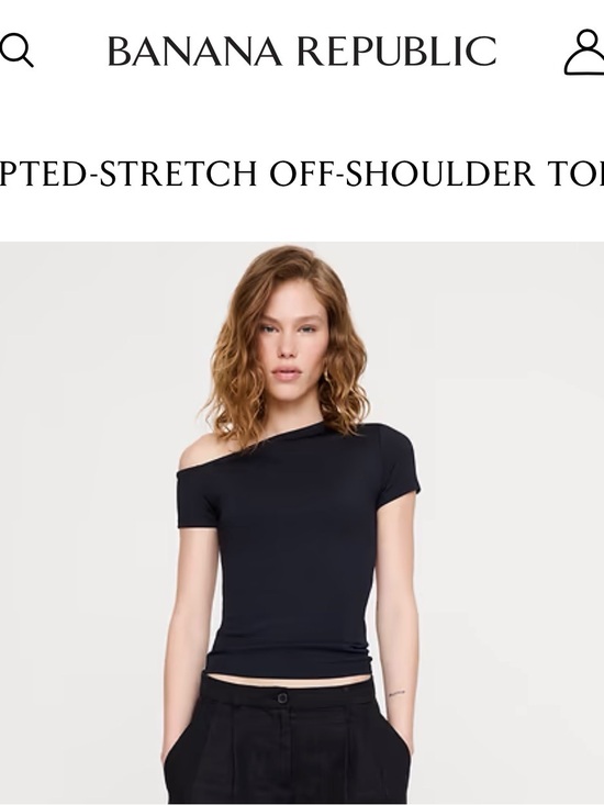 Banana Republic Tops - NWT Banana Republic Black One-Shoulder Stretch Crop Top Original Price $90